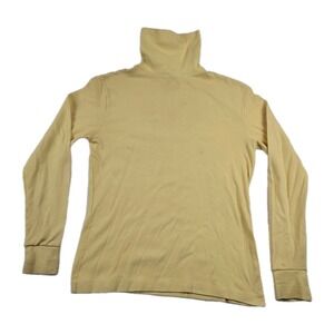 Skyr Sportswear Vintage Turtleneck Sweater Base Layer Women's Size Large Yellow